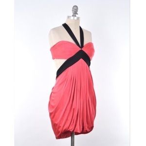 BCBG hot pink cutout cocktail dress